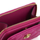 Versace Elegant Purple Quilted Leather Wallet