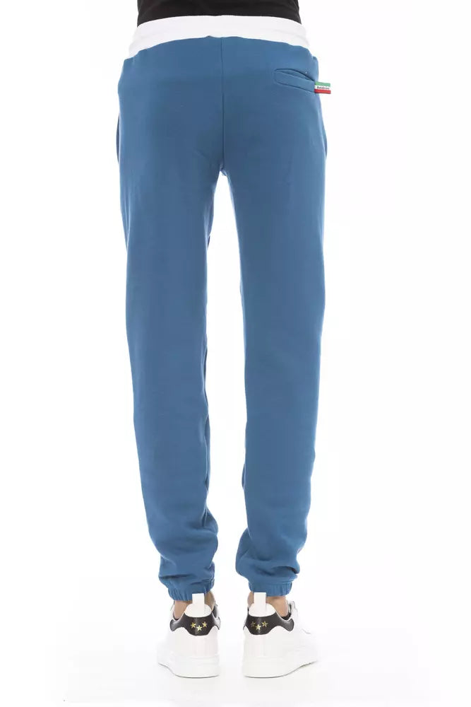 Baldinini Trend Blue Cotton Men Sport Pant