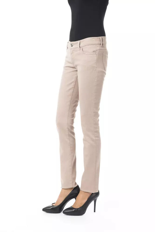 BYBLOS Beige Cotton Women Pant