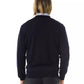 Uominitaliani Blue Merino Wool Men Sweater