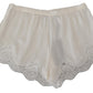 Dolce & Gabbana Elegant White Lace Lingerie Shorts