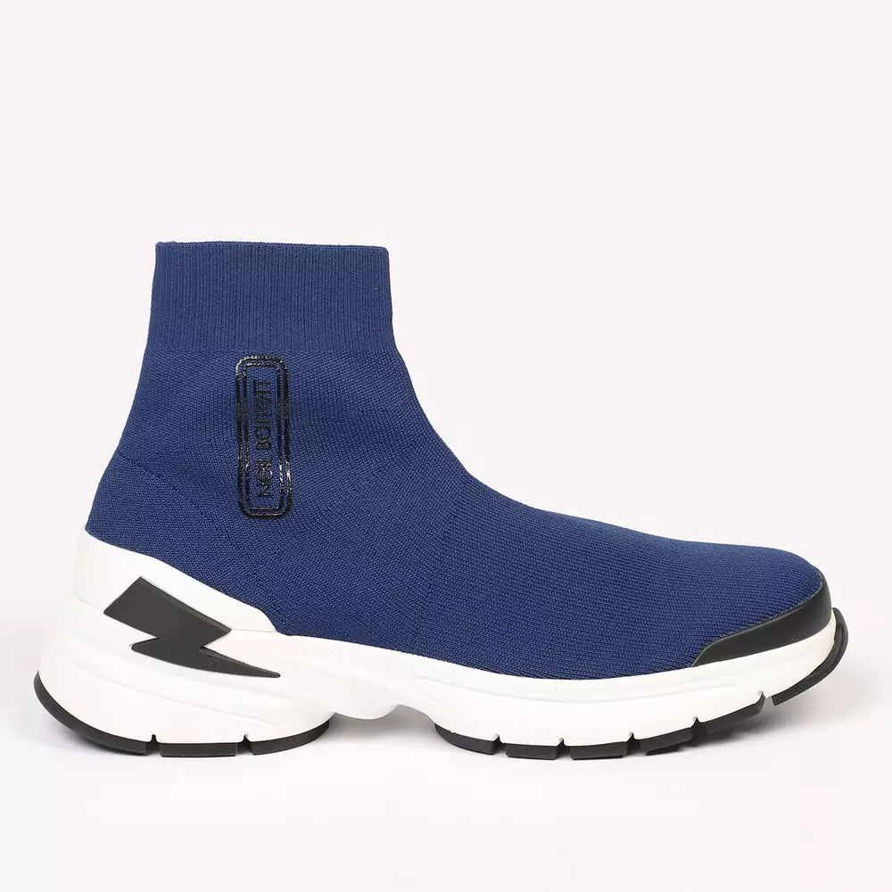 Neil Barrett Blue Textile Men Sneaker