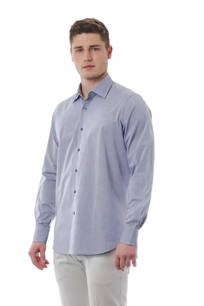 Bagutta Gray Cotton Men Shirt