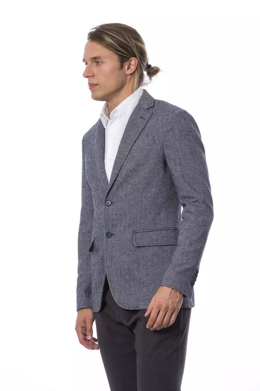 Verri Blue Polyester Men Blazer