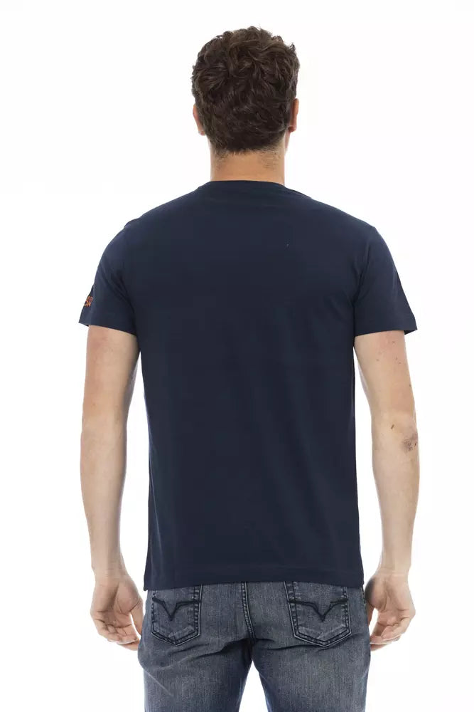 Trussardi Action Blue Cotton Men T-Shirt