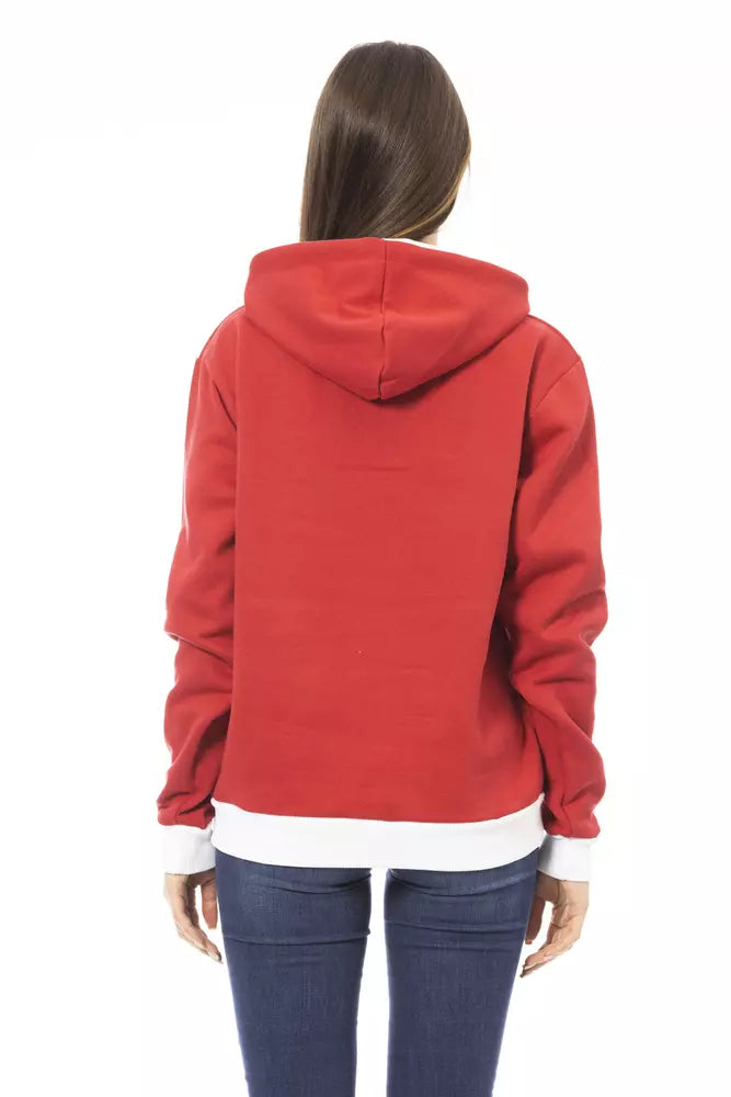 Baldinini Trend Red Cotton Women's Hoodie