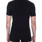 Bikkembergs Black Cotton Men's V-Neck T-Shirt