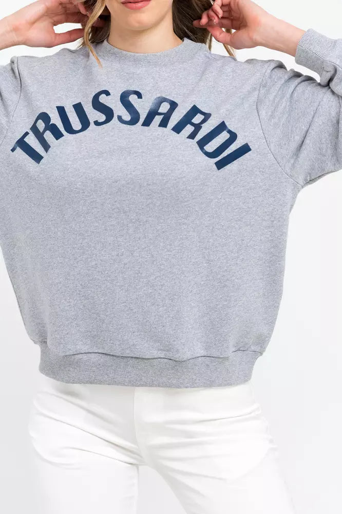 Trussardi Gray Cotton Women Sweater