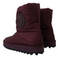 Dolce & Gabbana Elegant Bordeaux Mid Calf Boots