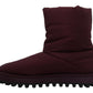 Dolce & Gabbana Elegant Bordeaux Mid Calf Boots