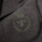 Dolce & Gabbana Elegant Gray Wool Blazer with Bee Crown Embroidery