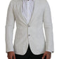 Dolce & Gabbana Elegant White Sicilia Single Breasted Blazer