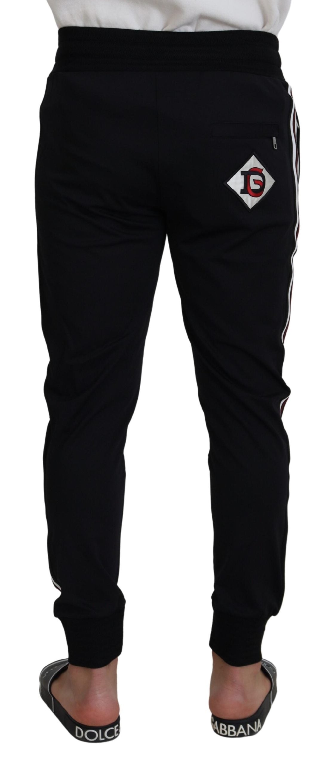 Dolce & Gabbana Chic Black Cotton Designer Trousers