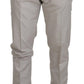 Dolce & Gabbana Elegant Off White Silk Blend Trousers