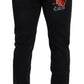 Dolce & Gabbana Sleek Black Cotton Blend Denim Pants