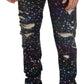 Dolce & Gabbana Elegant Multicolor Printed Denim Pants