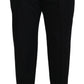 Dolce & Gabbana Sleek Black Italian Designer Pants with Side Buckle