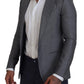 Dolce & Gabbana Elegant Light Gray Sicilia Blazer Jacket