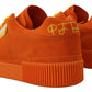 Dolce & Gabbana Chic Orange Suede Lace-Up Sneakers