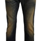 Acht Elegant Blue Washed Denim Pants - Authentic Craftsmanship