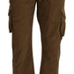 Ermanno Scervino Chic Brown Corduroy Cargo Pants