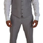 Dolce & Gabbana Elegant Silver Slim Fit Three-Piece Suit