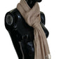 Costume National Chic Beige Fringed Scarf for Women