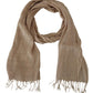 Costume National Chic Beige Fringed Scarf for Women