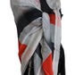 Costume National Elegant Checkered Silk Scarf