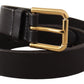 Dolce & Gabbana Elegant Leather Belt with Metal Buckle