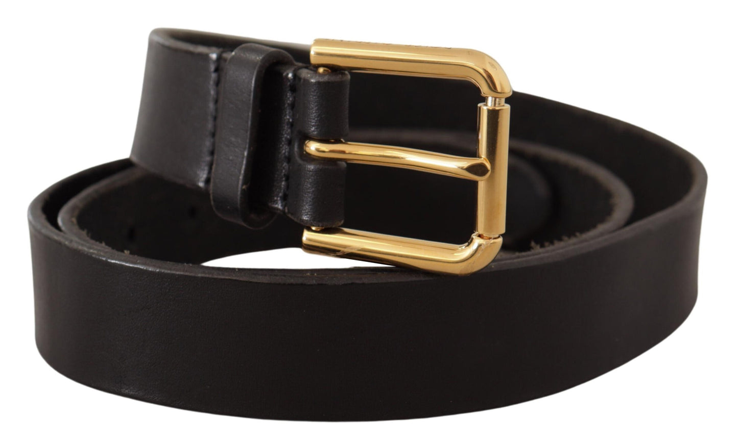 Dolce & Gabbana Elegant Leather Belt with Metal Buckle