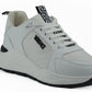 Versace Sleek White Calf Leather Sneakers