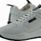 Versace Sleek White Calf Leather Sneakers