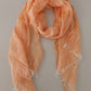 Malo Elegant Peach Linen Scarf