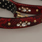 Dolce & Gabbana Red Python Leather Shoulder Bag Strap