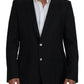 Dolce & Gabbana Elegant Black Martini Wool Blazer