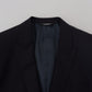 Dolce & Gabbana Elegant Dark Blue Martini Blazer