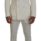 Dolce & Gabbana Elegant Off White Silk-Blend Suit