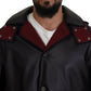 Dolce & Gabbana Elegant Hooded Parka Coat in Black and Bordeaux