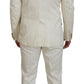 Dolce & Gabbana Elegant Off White Double Breasted Suit