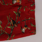 Dolce & Gabbana Elegant Silk Dress Trousers in Red Bird Print