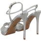 Prada Elegant Silver Stiletto Heels Sandals