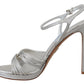 Prada Elegant Silver Stiletto Heels Sandals