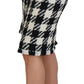 Dolce & Gabbana Elegant Houndstooth High-Waist Knee-Length Skirt