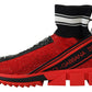 Dolce & Gabbana Exquisite Red Sorrento Slip-On Sneakers