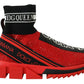 Dolce & Gabbana Exquisite Red Sorrento Slip-On Sneakers