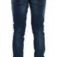 Frankie Morello Chic Slim Fit Blue Distressed Jeans