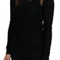 Dolce & Gabbana Elegant Black Floral Lace Cardigan Sweater