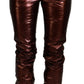 Dolce & Gabbana High Waist Skinny Jeans in Metallic Bronze