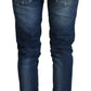 Acht Elegant Blue Washed Low Waist Skinny Jeans